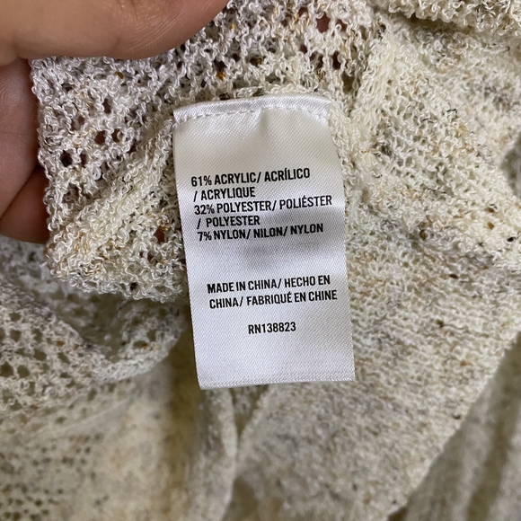 Cleo + Golf Women's V-neck Pull-over Hooded Sweater Open Knit Design - Picture 8 of 10